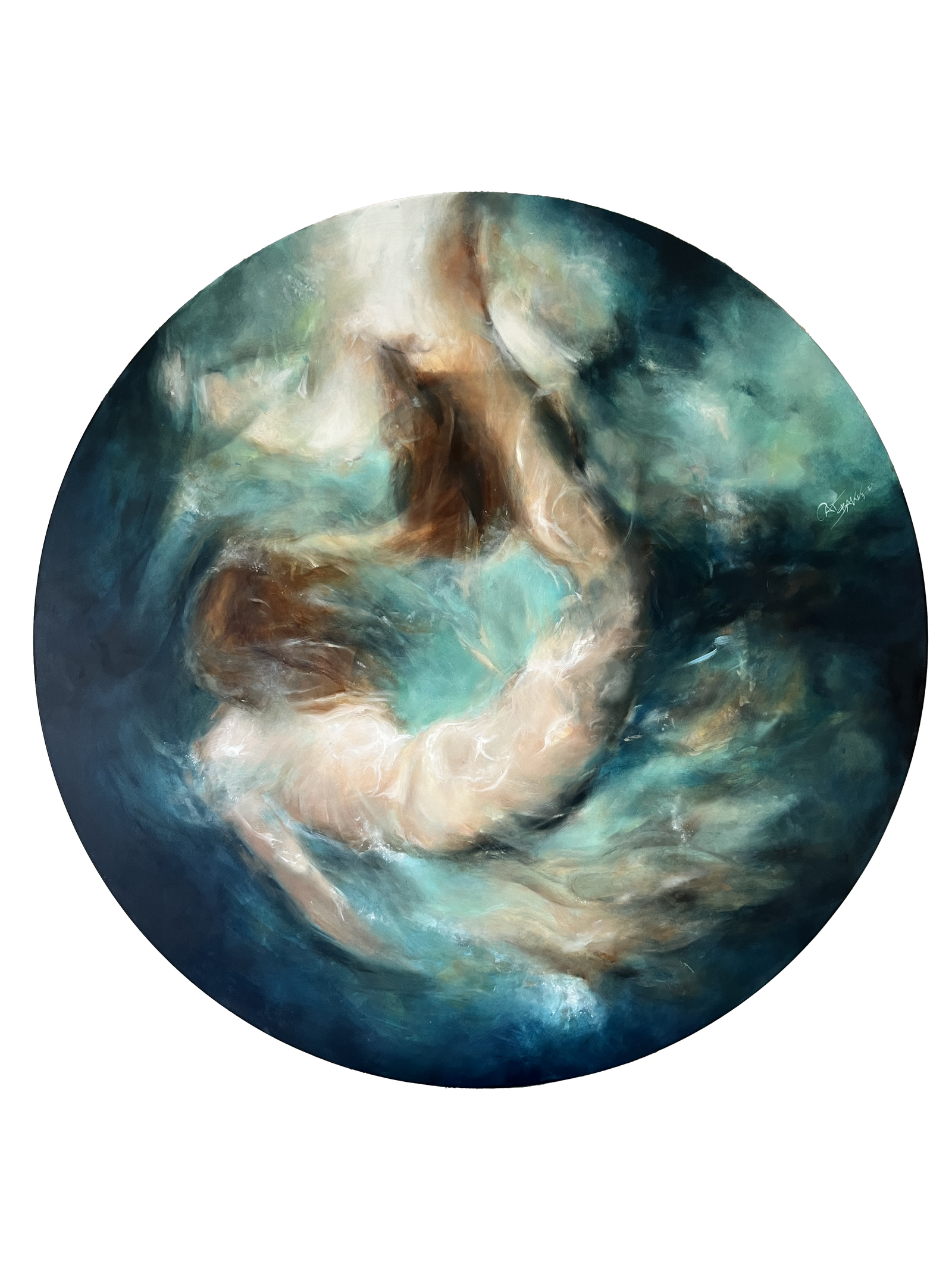 floating between darkness and light