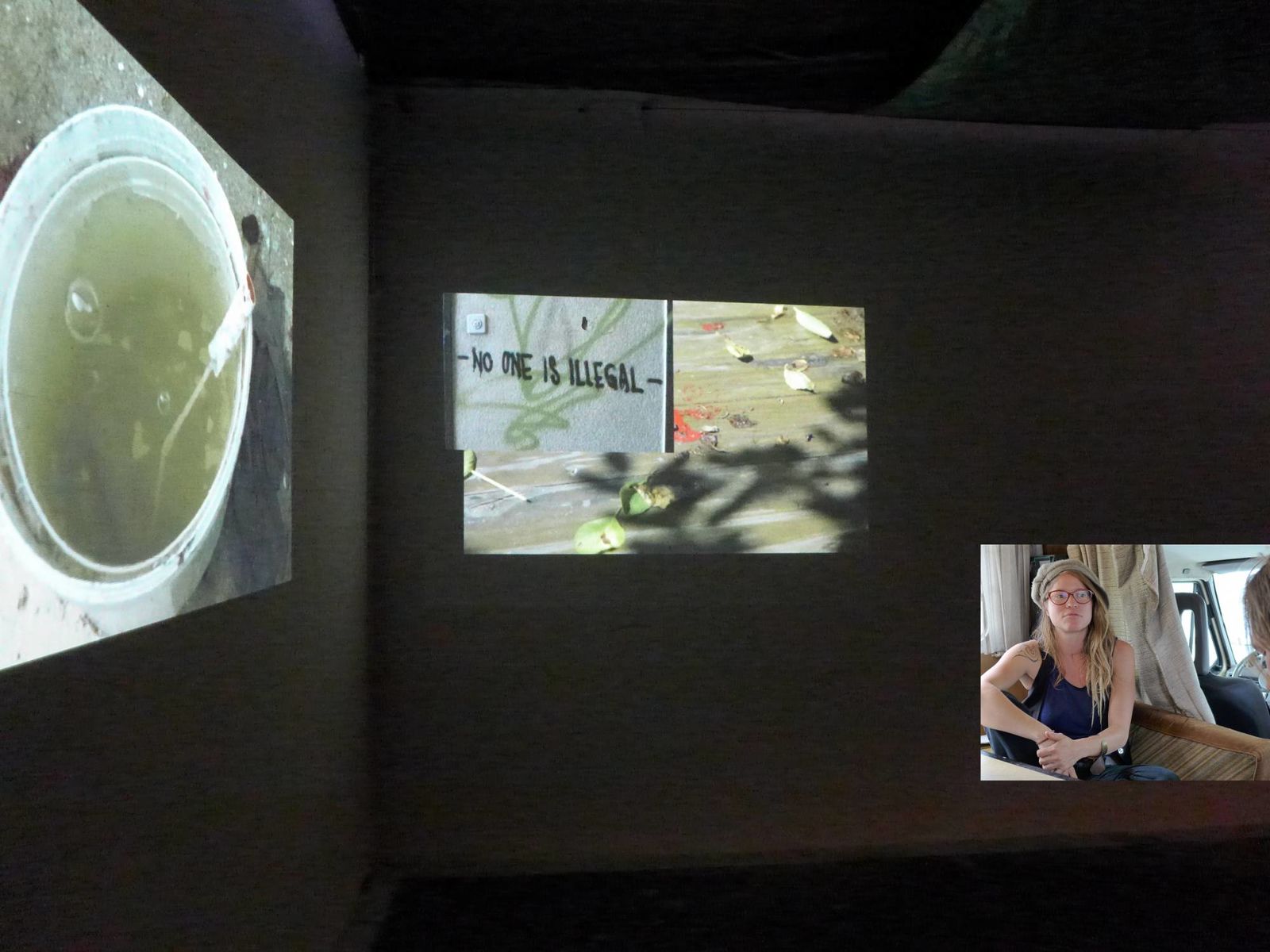 Videoinstallation Shed im Eisenwerk, Frauenfeld, Petra, Eliana und Karl