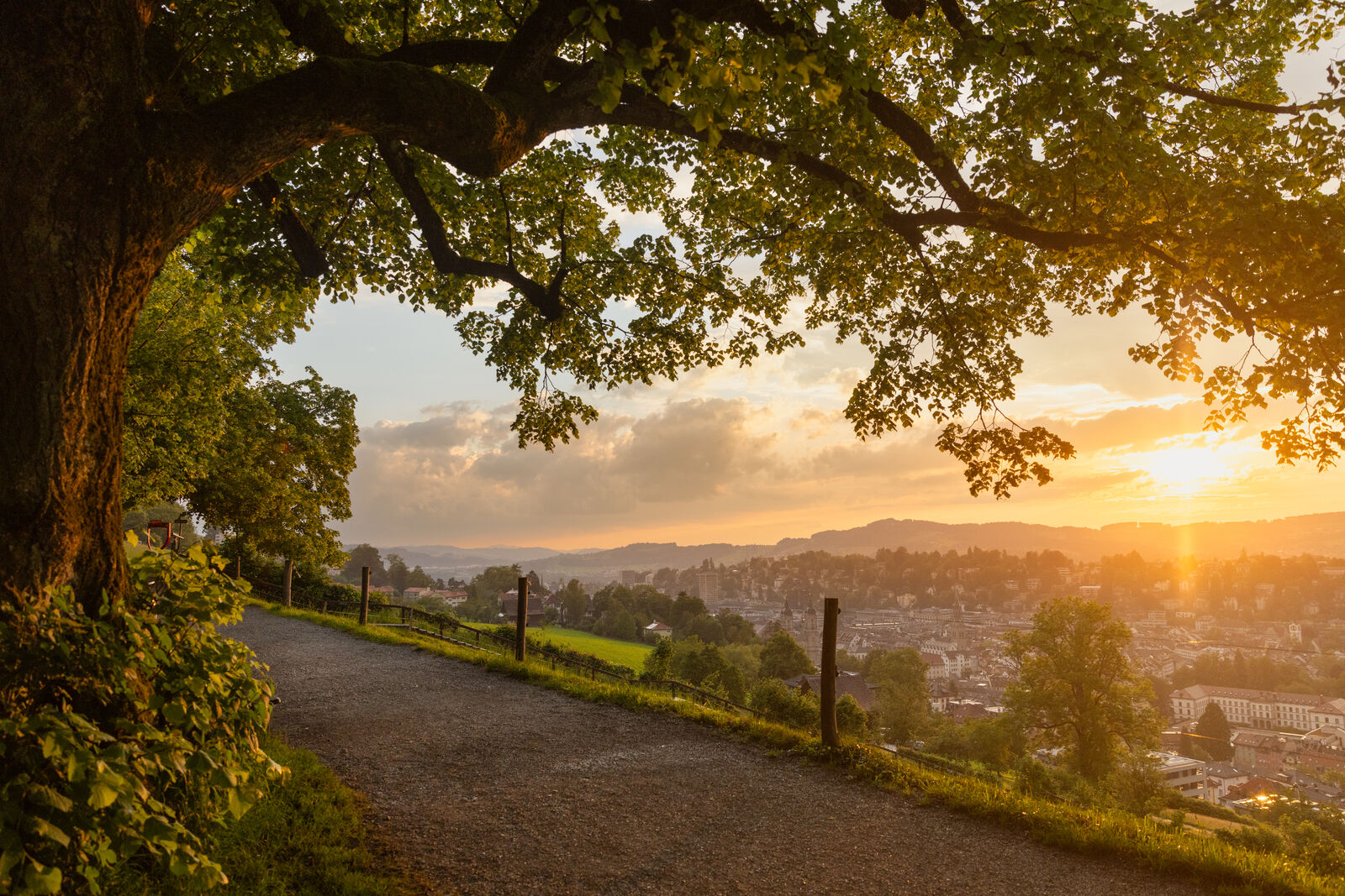 Sonnenuntergang beim Kretenweg Drei Weieren